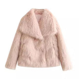 SELLEX™-Winter Plush Coat Fashion Thicken Lapel Outwear Casual Long Sleeve Tops For Women.