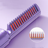 Professional Wireless Hair Straightener Curler Comb Fast Heating Negative Ion Straightening Curling Brush Hair Styling.