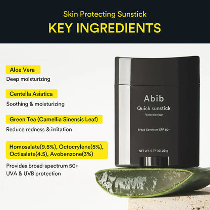 Abib Quick Sunstick Protection Bar – SPF50+ PA++++ UV Defense Stick