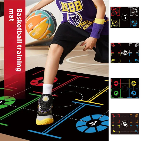 SELLEX™-Basketball Training Mat Indoor Step Positioning Step Point Control Ball Step Mat Indoor Ball Control Training Dribbling Drill Thickening.