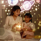 SELLEX™-Night Light Projector Kids Nursery Children Room Space Rotation USB Rechargeable Led Night Lamp 12 Films For Birthday Gift.