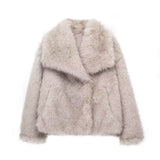 SELLEX™-Winter Plush Coat Fashion Thicken Lapel Outwear Casual Long Sleeve Tops For Women.