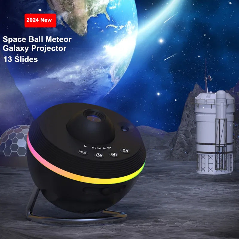 SELLEX™-Dynamic Meteor 13 In 1 Ultra Clear Galaxy Projector Lamp Rotary Space Ball Planetarium LED Projector  Lights.